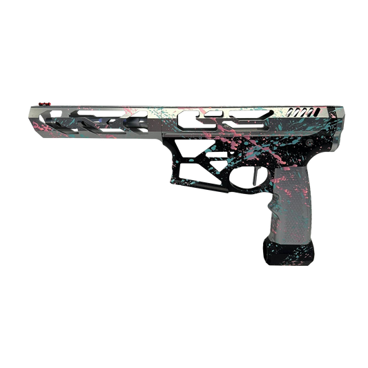 Monk's Splatter M4 - Black/Titanium Base with Pink/Turquoise Splatter