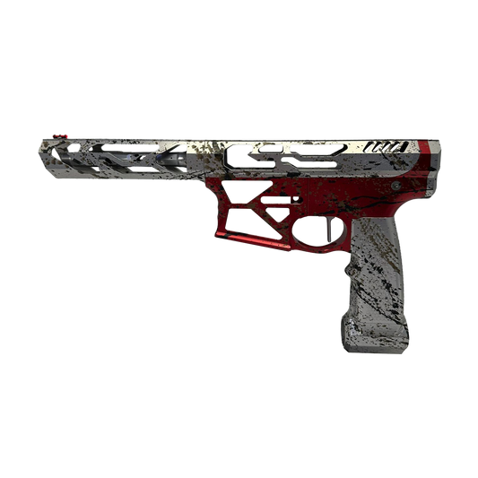 Monk's Splatter M4 - Red/Titanium Base with Bronze/Black Splatter