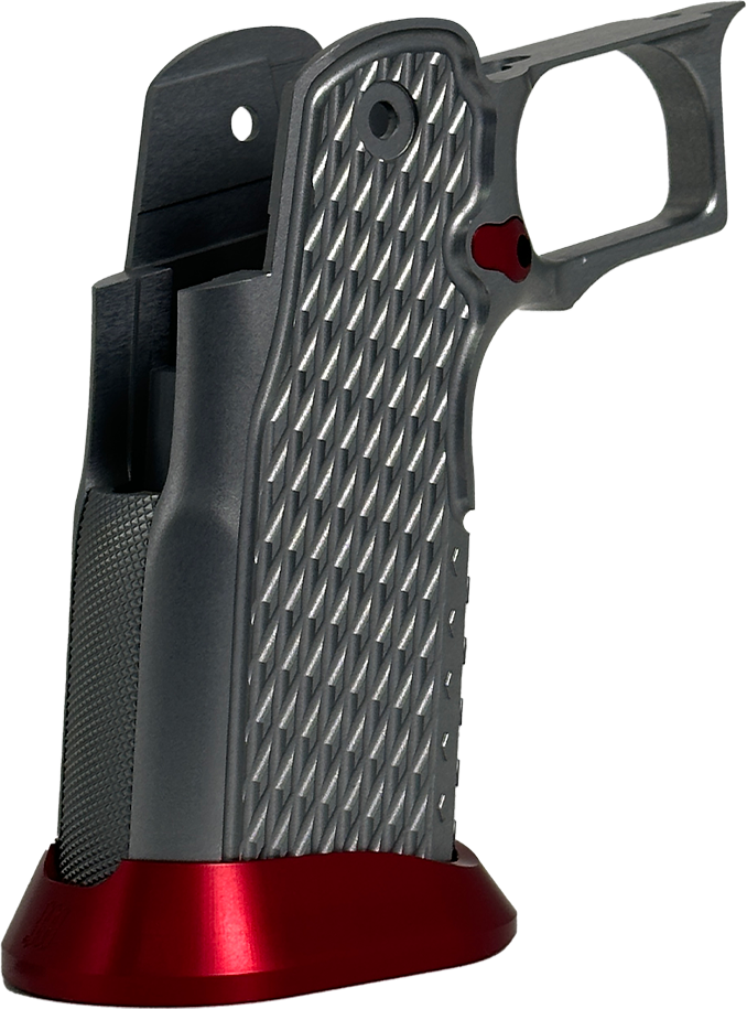 Valor MK-1P  Hi Capa Grip 'Diamond' (Matte Titanium/Matte Red)