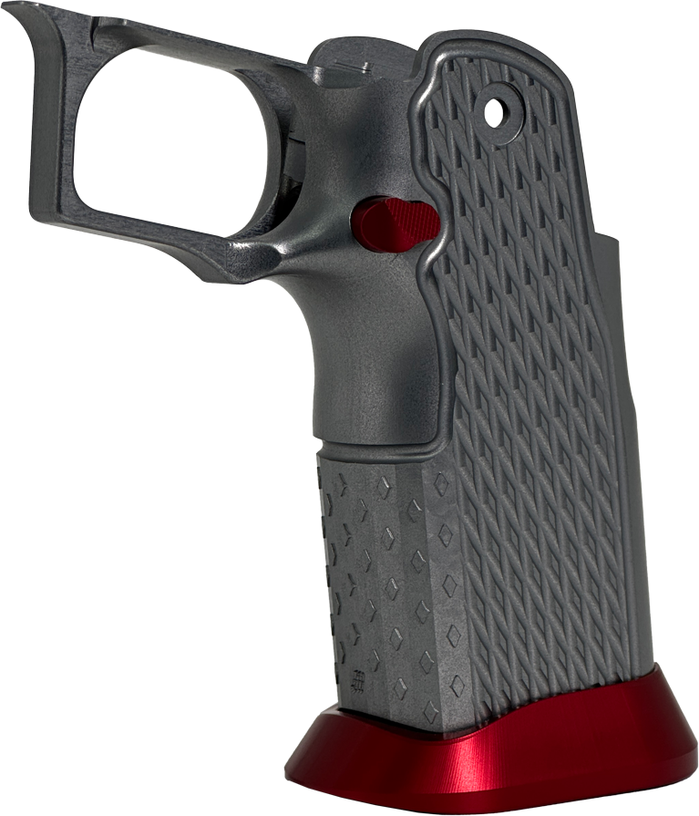 Valor MK-1P  Hi Capa Grip 'Diamond' (Matte Titanium/Matte Red)